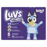 Luvs Platinum Protection Baby Diapers, Size 5 27+ Lbs - 72 Count