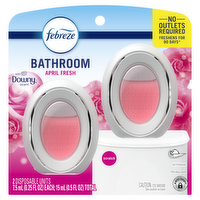 Febreze Bathroom Air Freshener, Odor-Fighting, Downy April Fresh - 0.5 Ounce