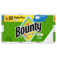 Bounty Paper Towels Select-A-Size White, 6 Triple Plus Rolls, 151 Sheets Per Roll - 6 Count