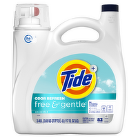 Tide Free And Gentle Odor Refresh Laundry Detergent Liquid, Hypoallergenic - 117 Ounce