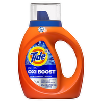 Tide Ultra Oxi Boost Liquid Laundry Detergent, 21 Loads, Advanced Stain Remover, With Extra Power - 30 Ounce