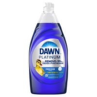 Dawn Platinum Liquid Dish Soap, Dishwashing Grease Removal, Fresh Rain - 26.8 Ounce