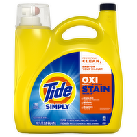 Tide Simply Oxi Boost + Ultra Stain Release, 115 Loads, Tough On Stains, Whitens, Brightens, Refreshing Breeze Scent - 162 Ounce