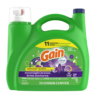 Gain Liquid Laundry Detergent, Moonlight Breeze Scent, 134 Loads, Freshness + Odor Fighting, Soap, He Compatible - 194 Ounce