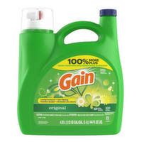Gain Liquid Laundry Detergent, Original Scent, 100 Loads, Freshness + Odor Fighting, Soap, He Compatible - 144 Ounce