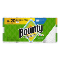 Bounty Paper Towels Select-A-Size White, 8 Double Plus Rolls, 103 Sheets Per Roll - 8 Count