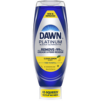 Dawn Platinum Ez Squueze Dish Soap Bleach Alternative Clean Lemon - 24 Ounce