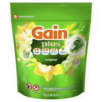 Gain Plus Flings Liquid Washing Detergent Pacs, Original Scent - 18 Count
