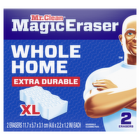 Mr Clean Mr. Magic Eraser Sponge, Whole Home Extra Durable Xl - 2 Count