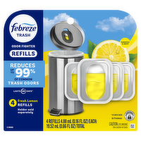 Febreze Fresh Lemon Scent Trash Odor Fighter Refill - 2 Count