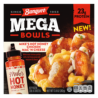Banquet Mega Bowls Mike's Hot Honey Chicken Mac 'n Cheese, Frozen Meal - 13.85 Ounce