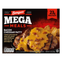 Banquet Mega Meals Bacon Cheddar Patty, Frozen Meal - 11.5 Ounce