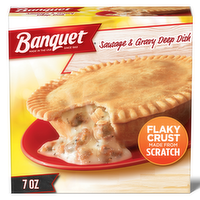 Banquet Sausage And Gravy Deep Dish Pot Pie, Frozen Meal - 7 Ounce