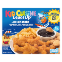 Kid Cuisine Level Up Shark Shaped Fish Sticks, Frozen Meal - 9.7 Ounce