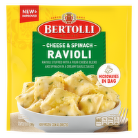 Bertolli Pasta Sides Cheese & Spinach Ravioli, Frozen - 13 Ounce