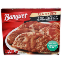 Banquet Made With Homestyle Gravy Meatloaf Slices Topped - 4 Ounce - 6 Count