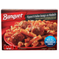 Banquet Rigatoni & Italian Sausage With Meatballs - 9 Ounce