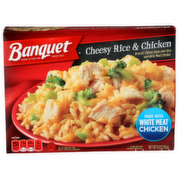 Banquet Broccoli Cheese Sauce Over Rice And White Meat Chicken Cheesy - 9 Ounce