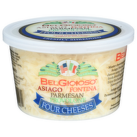 Belgioioso Four Cheeses Asiago Fontina Parmesan Provolone Freshly Shredded - 5 Ounce