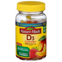 Nature Made Strawberry, Peach & Mango D3 Gummies - 150 Count