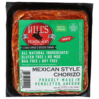 Hill's Premium Meats All Natural Gluten Free Mexican Style Chorizo - 16 Ounce