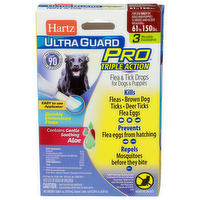 Hartz Ultra Guard Flea & Tick Drops For Dogs & Puppies - 0.22 Fluid Ounce - 3 Count