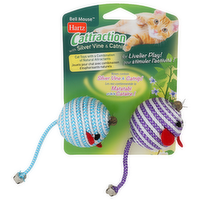 Hartz Cattraction Bell Mouse With Silver Vine & Catnip - 2 Count