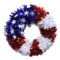 Summer Red White & Blue Wreath - 1 Each