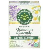 Traditional Medicinals Herbal Tea Chamomile With Lavender - 0.053 Ounce - 16 Count