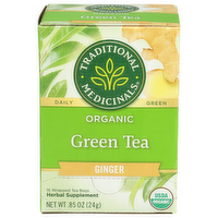 Traditional Medicinals Bagged Green Tea Ginger - 0.053 Ounce - 16 Count