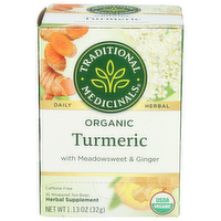 Traditional Medicinals Bagged Tea Turmeric With Meadowsweet And Ginger - 0.071 Ounce - 16 Count