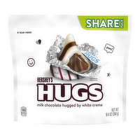 HERSHEY'S Hugs Share Pack Milk Chocolate Hugged By White Crème Kisses - 9.4 Ounce
