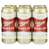 Miller High Life Beer - 16 Fluid Ounce - 6 Count