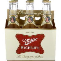Miller High Life 6 Pk Bottles - 12 Fluid Ounce - 6 Count