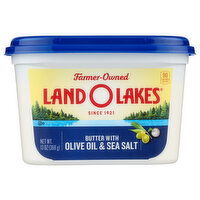 Land O Lakes Spread Tub Spreadable Butter With Olive Oil & Sea Salt - 13 Ounce