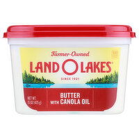 Land O Lakes With Canola Oil Butter Tub Spreadable - 15 Ounce