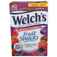 Welch's Fruit Snacks, Berries 'n Cherries, Family Size - 0.05 Pound - 40 Count