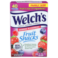 WELCH's Berries 'n Cherries Family Size Fruit Snacks - 0.806 Ounce - 40 Count