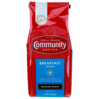 Community Coffee Medium Roast Ground Breakfast Blend - 12 Ounce