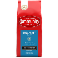 Community Coffee Breakfast Blend Medium Roast Ground - 12 Ounce