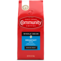 Community Coffee Breakfast Blend Whole Bean Medium Roast - 12 Ounce