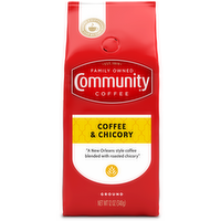 Community Coffee Ground Coffee & Chicory - 12 Ounce