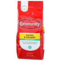 Community Coffee Decaffeinated Ground & Chicory - 12 Ounce