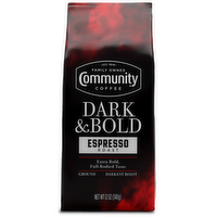 Community Coffee Dark & Bold Espresso Roast - 12 Ounce