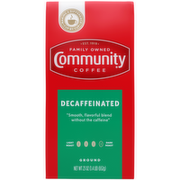 Community Coffee Decaffeinated Medium-Dark Roast Ground Firm Pack - 23 Ounce