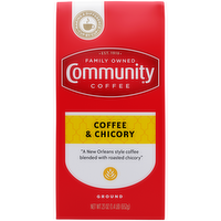 Community Coffee And Chicory Medium-Dark Roast Ground Firm Pack - 23 Ounce