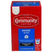 Community Coffee Medium-Dark Roast House Blend - 0.375 Ounce - 12 Count