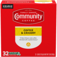Community Coffee And Chicory Medium-Dark Roast Keurig K-Cup Pods Box - 32 Count