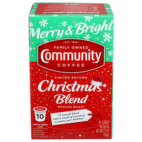 Community Coffee Medium Roast Christmas Blend - 0.37 Ounce - 10 Count