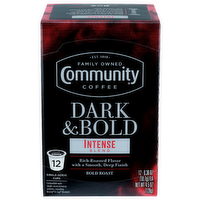 Community Coffee Bold Roast Dark - 0.375 Ounce - 12 Count